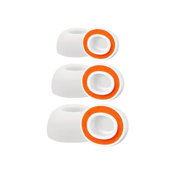 Náhradní silikonové špunty do uší pro AirPods 3 Pro, paměťová pěna, sada (L, M, S), bílé