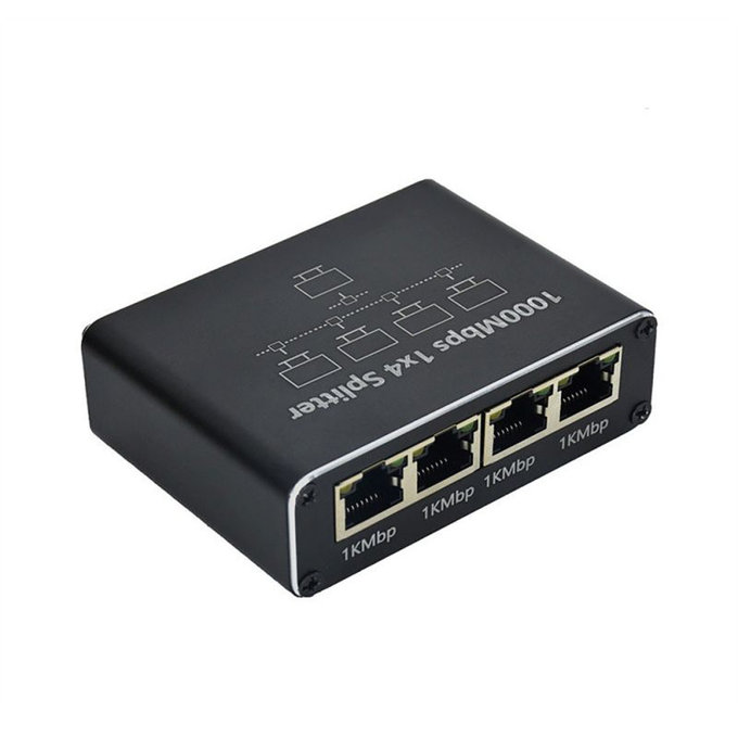 4portový gigabitový Ethernet switch RJ45, 1000 Mbps