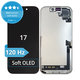 Displej Soft OLED 120Hz pro iPhone 17, Dotykové sklo s rámem, DIAGNOSTIC