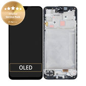 Displej pro Samsung A16 4G, Black, Dotykové sklo s rámem, GH82-36253A, Genuine Service Pack