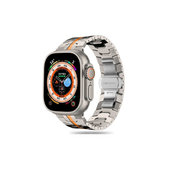 Řemínek Stainless Line pro Apple Watch 8 / 9 / 10 / 11 / SE / Ultra (44 / 45 / 46 / 49 mm), Titanium/Orange, Tech-Protect