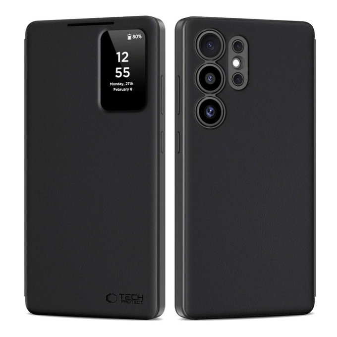 Pouzdro Smart Wallet pro Samsung S25 Ultra, Matte Black, Tech-Protect