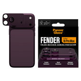 Ochranný kryt objektivu Fender pro iPhone 18 Pro Max, Dark Cherry, PanzerGlass