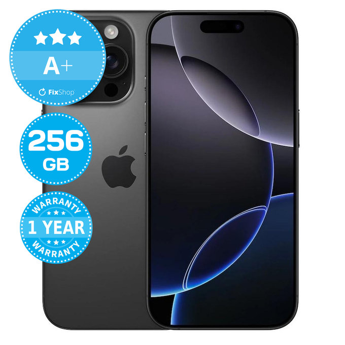 Apple iPhone 16 Pro Black Titanium 256GB A+ Repasovaný