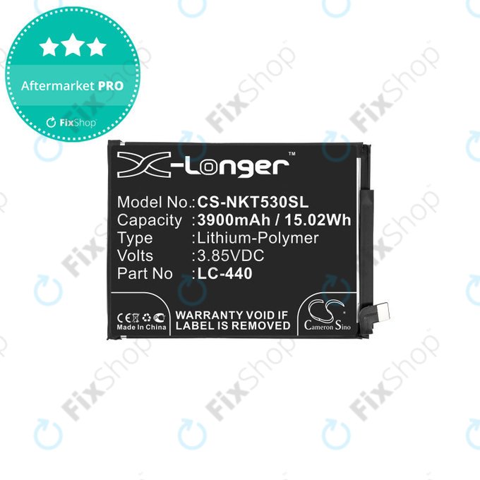 Baterie pro Nokia 5.3, 3900mAh, Li-Pol, 3.85 V, LC-440, HQ