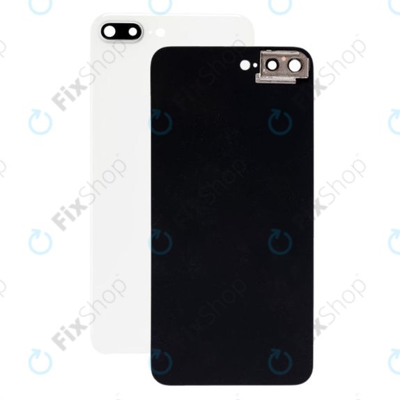 Apple iPhone 8 Plus - Sklo Zadního Housingu s Držákem Kamery (Silver)