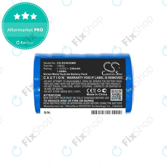 Baterie pro Servox Digital XI Speech, Servox Speech, 230mAh, Ni-MH, 7.2V, 19632, HQ