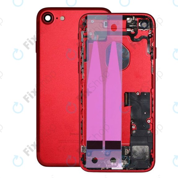 Apple iPhone 7 - Zadní Housing s Malými Díly (Red)
