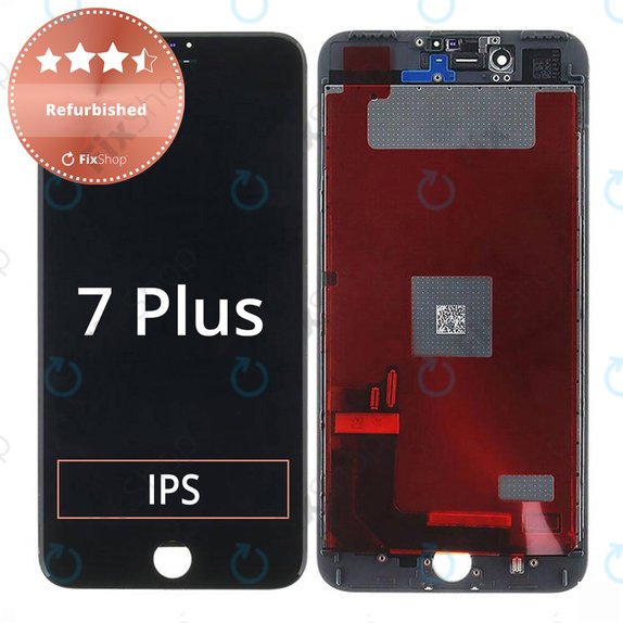 Displej pro iPhone 7 Plus, Black, Dotykové sklo s rámem, Refurbished