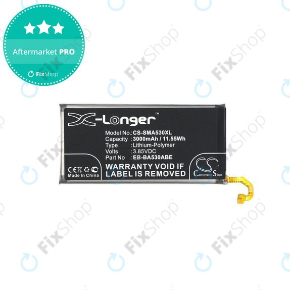 Baterie pro Samsung A8 A530F (2018), 3000mAh, Li-Pol, 3.85 V, EB-BA530ABE, HQ