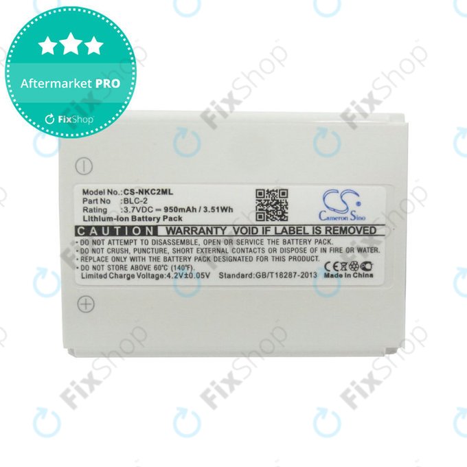 Baterie pro Nokia 1220, 1221, 3310, 950mAh, Li-Ion, 3.7V, BLC-2, HQ