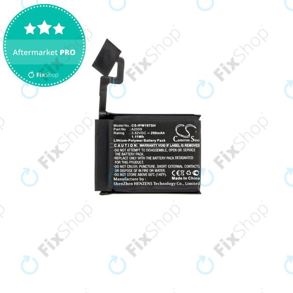 Baterie pro Apple Watch 4 44 mm, 290mAh, Li-Pol, 3.82 V, A2059, HQ