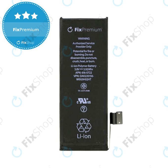 Baterie pro iPhone 5S, 1560mAh, FixPremium