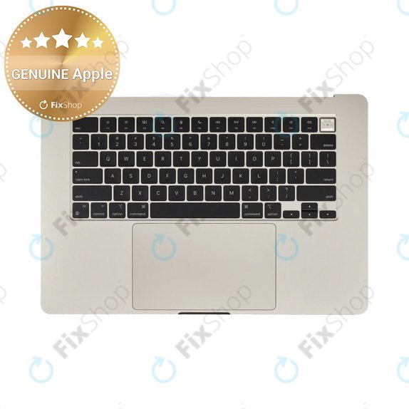 Horní rám klávesnice pro MacBook Air 15", A3114 (2024), s klávesnicí US a baterií, Starlight, 661-40268, Genuine Apple