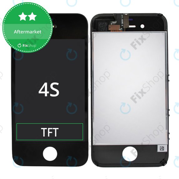 Displej pro iPhone 4S, Black, Dotykové sklo s rámem