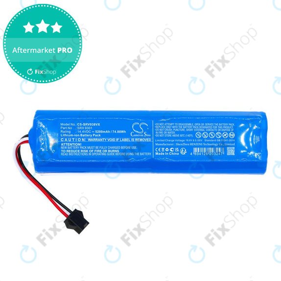 Baterie pro Sencor SRV 9350WH, 5200mAh, Li-Ion, 14.4V, SRX 9301, HQ