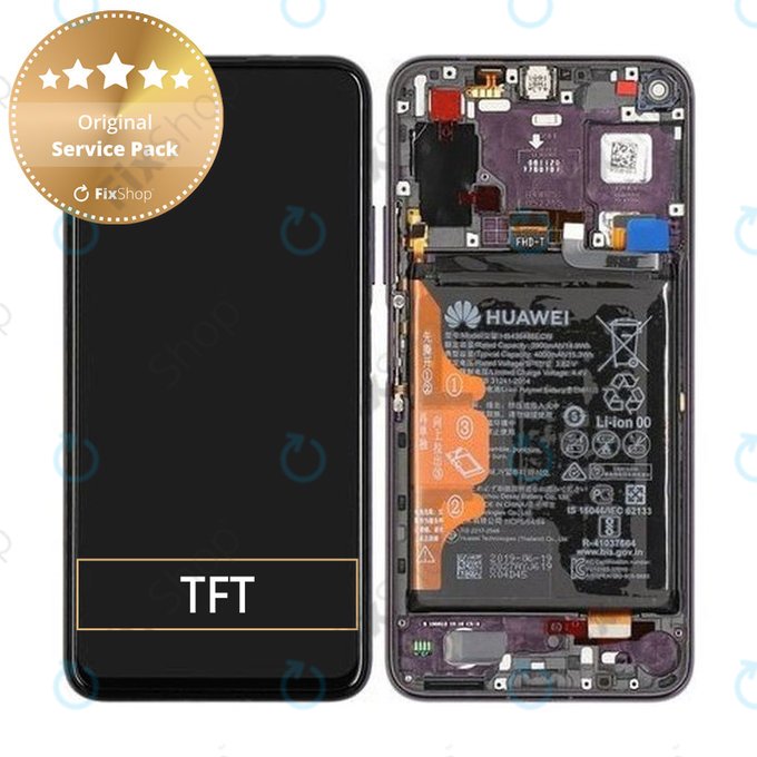 Huawei Honor 20 Pro - LCD Displej + Dotykové Sklo + Rám + Baterie (Purple) - 02352VKJ Genuine Service Pack