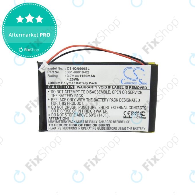 Baterie pro Garmin Nüvi 660, 660 FM, 1150mAh, Li-Pol, 3.7V, 361-00019-02, HQ