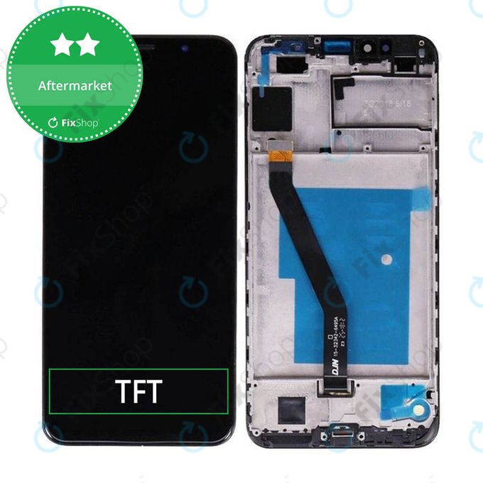Huawei Y6 Prime (2018) - LCD Displej + Dotykové Sklo + Rám (Black) TFT