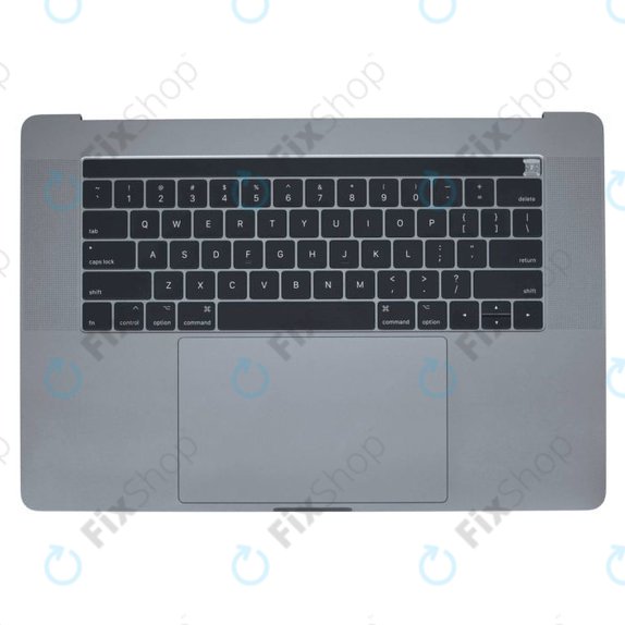 Apple MacBook Pro 15" A1707 (Late 2016 - Mid 2017) - Horní Rám Klávesnice + Klávesnice US + Mikrofon + Trackpad + Reproduktory (Space Gray)