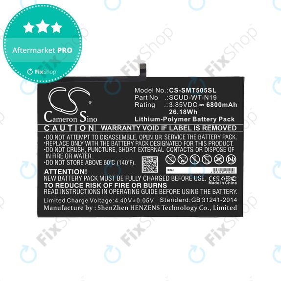 Baterie pro Samsung Galaxy Tab A7, 6800mAh, Li-Pol, 3.85V, SCUD-WT-N19, HQ