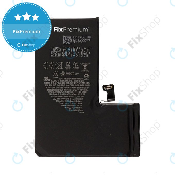 Baterie pro iPhone 15 Pro, 3274mAh, A3011, FixPremium