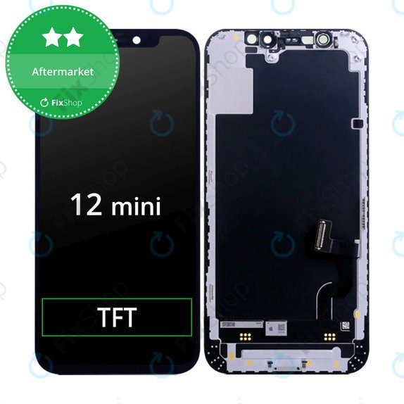 Displej In-Cell HD+ pro iPhone 12 Mini, Dotykové sklo s rámem