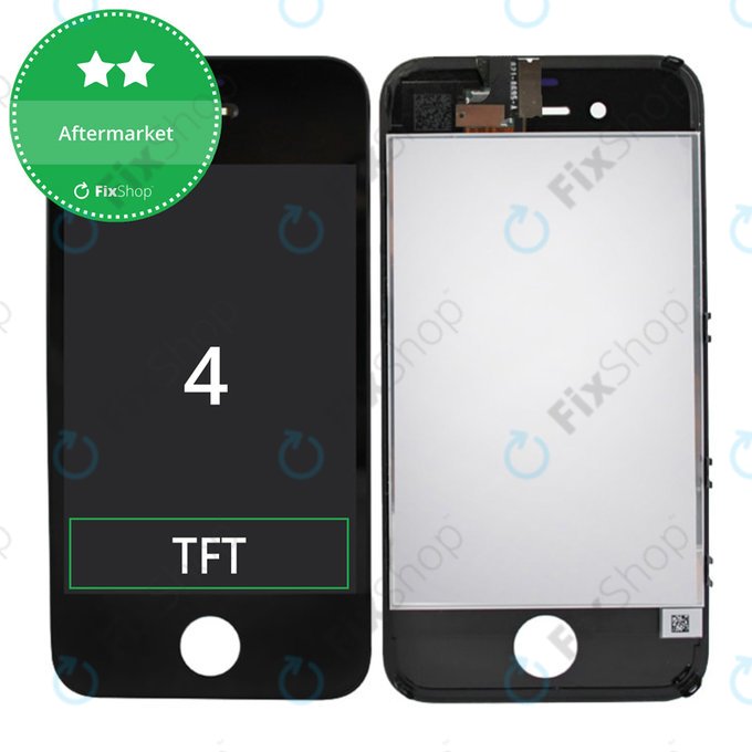 Displej pro iPhone 4, Black, Dotykové sklo s rámem