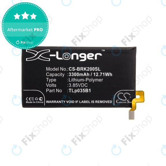 Baterie pro Blackberry BBF 100, 3300mAh, Li-Pol, 3.85V, TLp035B1, HQ