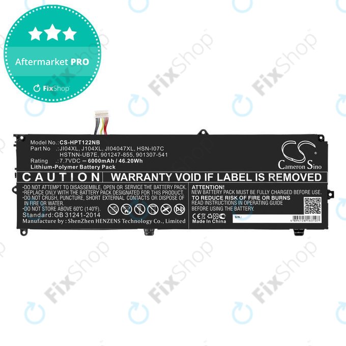 Baterie pro HP Elite X2 1012 G2, 6000mAh, Li-Pol, 7.7V, JI04XL, HQ