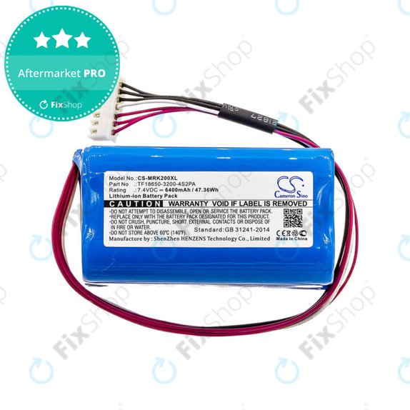 Baterie pro Marshall Kilburn II, II V2, 6400mAh, Li-Ion, 7.4V, TF18650-3200-4S2PA, HQ
