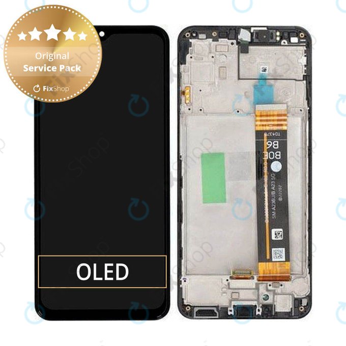 Samsung Galaxy A23 5G A236B - LCD Displej + Dotykové Sklo + Rám (Black) - GH82-29734A, GH82-29735A Genuine Service Pack
