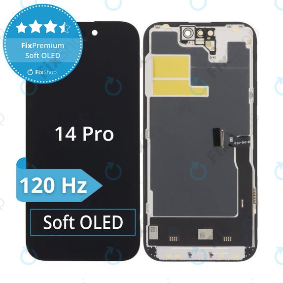 Displej Soft OLED pro iPhone 14 Pro, Dotykové sklo s rámem, DIAGNOSTIC