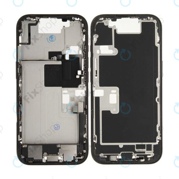 Apple iPhone 16 Pro - Střední rám + Tlačítka zapínání + Hlasitosti (Black Titanium)