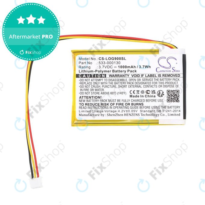 Baterie pro Logitech G403, G703, G900, G903, 1000mAh, Li-Pol, 3.7V, 533-000130, HQ