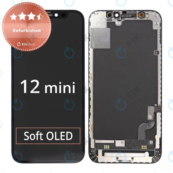 Displej pro iPhone 12 Mini, Dotykové sklo s rámem, Refurbished