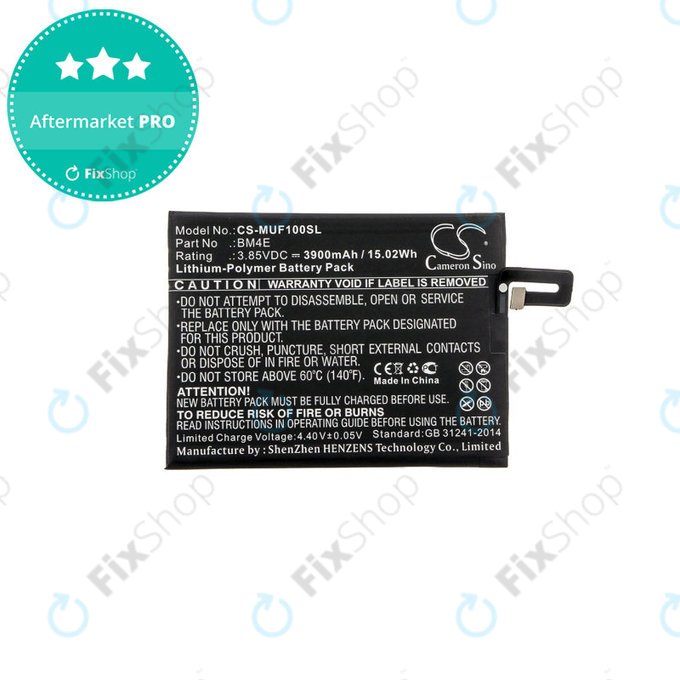 Baterie pro Pocophone M1805e10a, Pocophone Poco F1, 3900mAh, Li-Pol, 3.85 V, BM4E, HQ