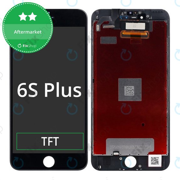 Displej pro iPhone 6S Plus, Black, Dotykové sklo s rámem
