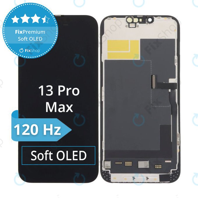 Displej Soft OLED pro iPhone 13 Pro Max, Dotykové sklo s rámem, DIAGNOSTIC