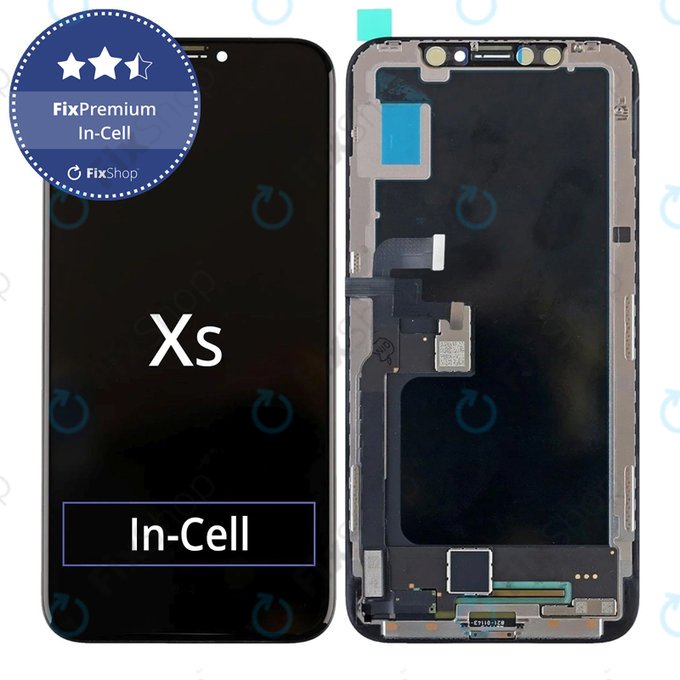 Displej In-Cell pro iPhone XS, Dotykové sklo s rámem, FixPremium