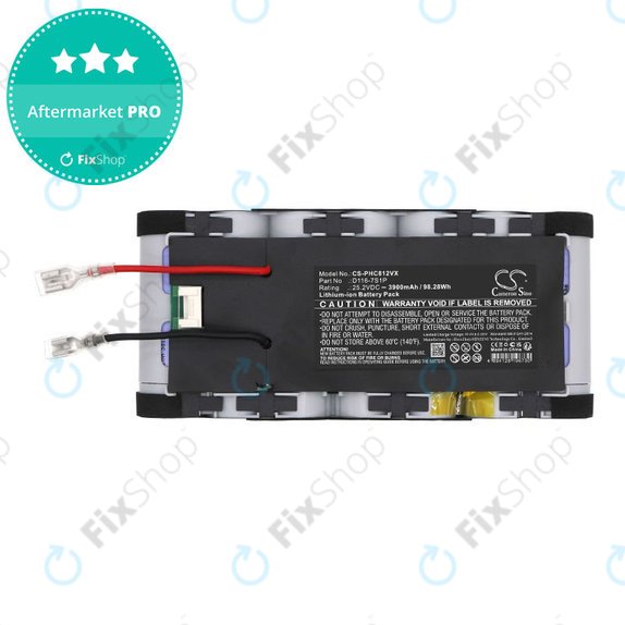 Baterie pro Philips Aqua Plus 8000, XC8349/01, XW8122/82, 3900mAh, Li-Ion, 25.2V, D116-7S1P, HQ