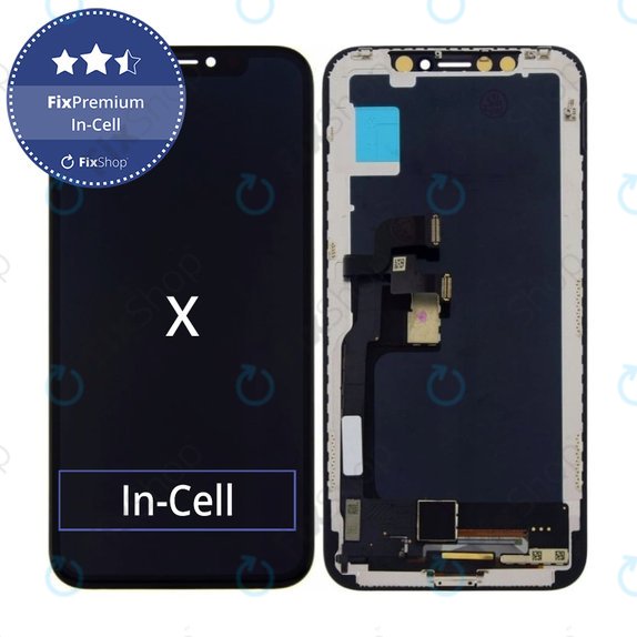 Displej In-Cell pro iPhone X, Dotykové sklo s rámem, FixPremium