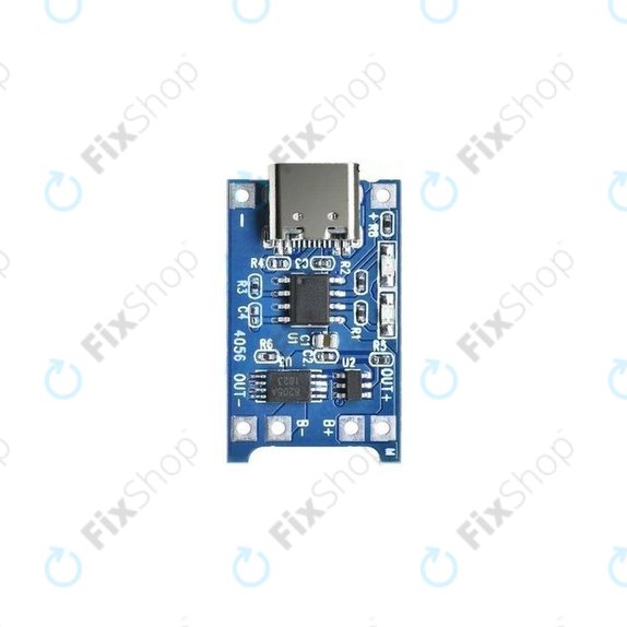 Nabíjecí modul TP4056 pro 18650 Li-ion baterii, USB-C, 1A