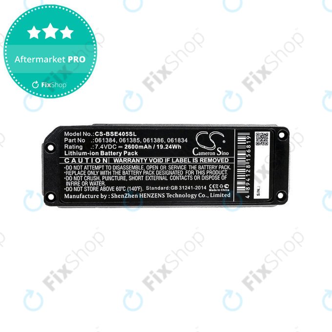 Baterie pro Bose 413295, SoundLink Mini, 2600mAh, Li-ion, 7.4V, 061384, HQ