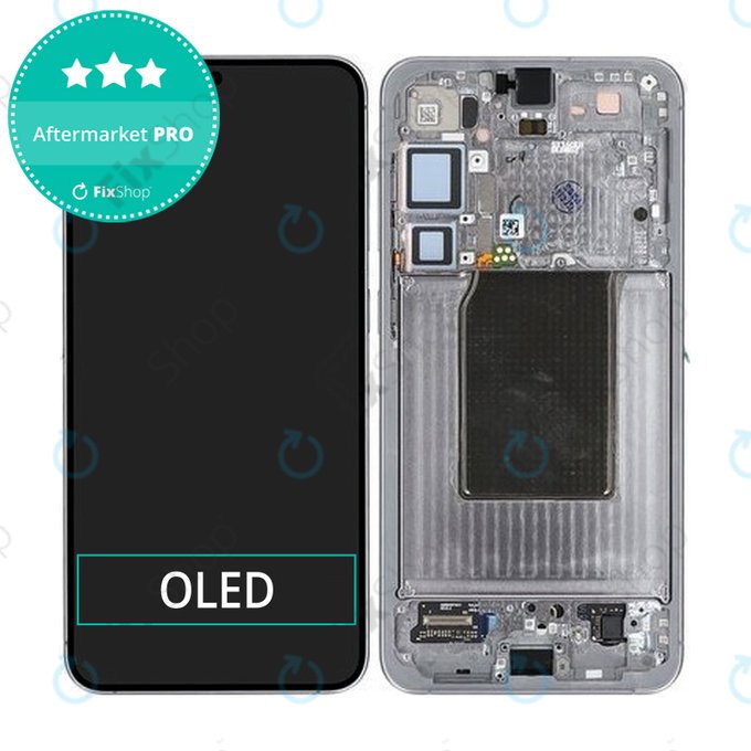 Samsung Galaxy S25 Plus - LCD Displej + Dotykové Sklo + Rám (Silver Shadow) OLED