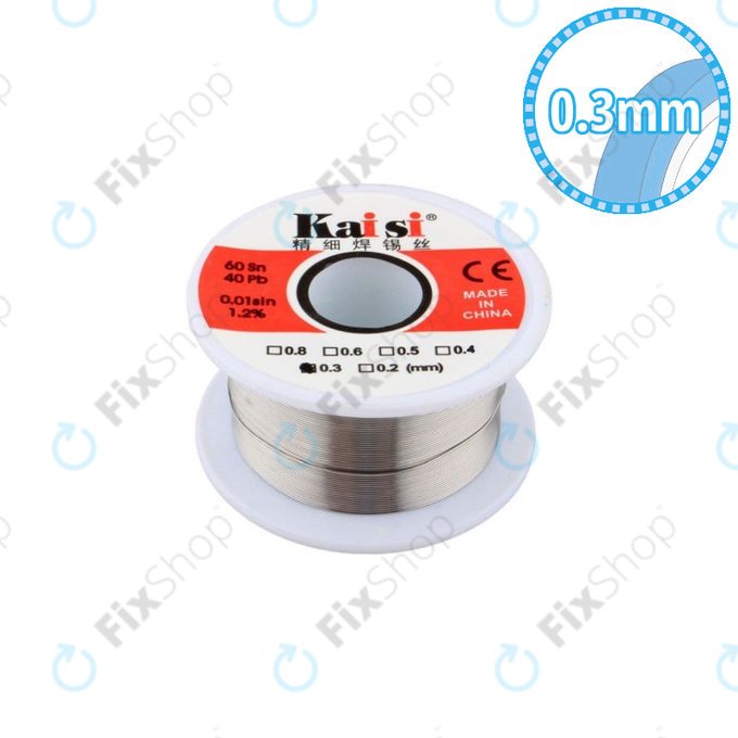 Kaisi - Pájecí Drát pro Přesné Pájení Sn/Pb - 0.3mm (50g)