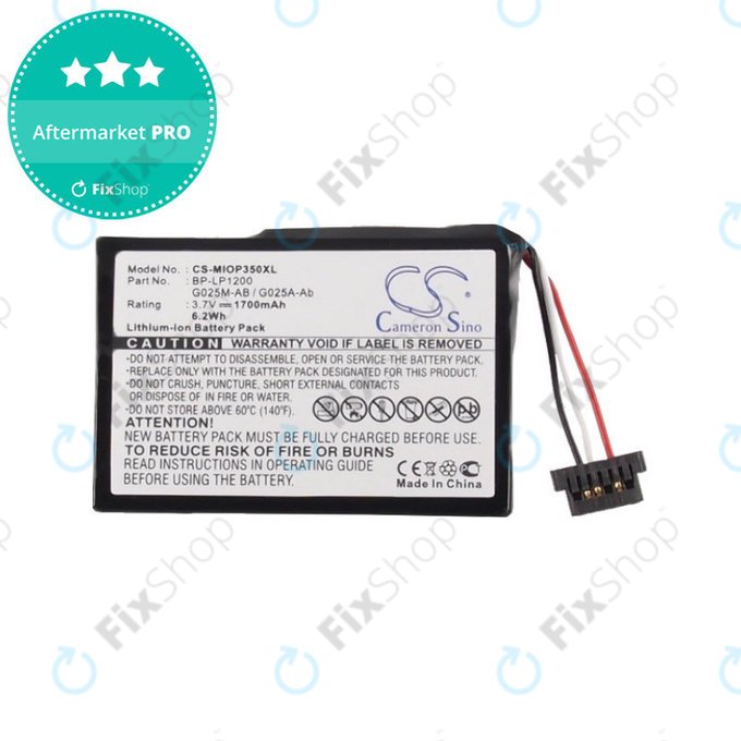 Baterie pro Mitac Mio P350, 1700mAh, Li-Ion, 3.7V, BL-LP1230, HQ
