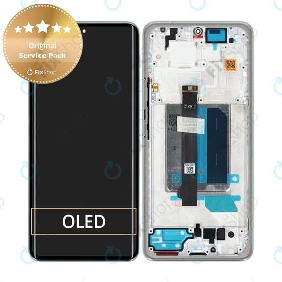 Xiaomi Redmi Note 14 Pro+ 5G  - LCD Displej + Dotykové Sklo + Rám (Frost Blue) - 5600170O16U00 Genuine Service Pack