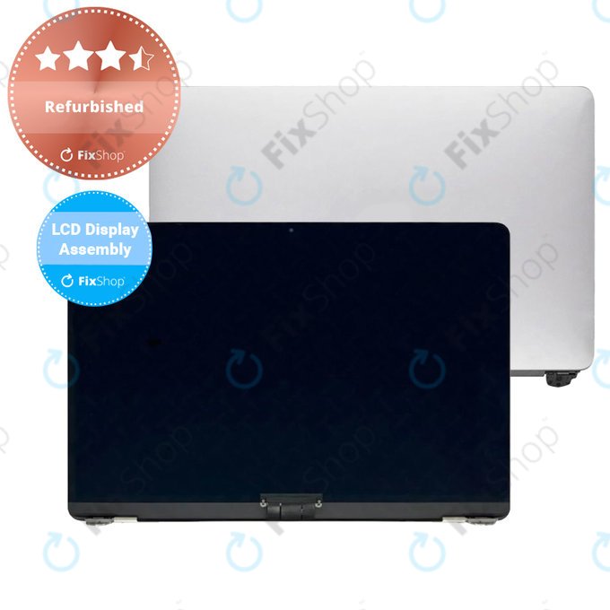 Apple MacBook Air 13" A1932 (2019), 13" A2179 (2020) - LCD Displej + Přední Sklo + Kryt (Silver) Refurbished