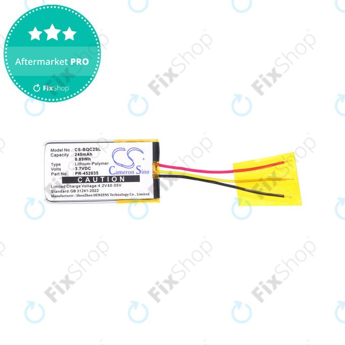 Baterie pro Bose QC20, 240mAh, Li-Pol, 3.7V, PR-452035, HQ